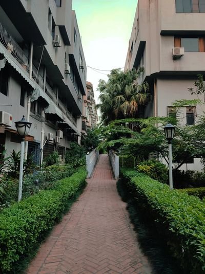 Clara Apartments garden pathway, Islamabad